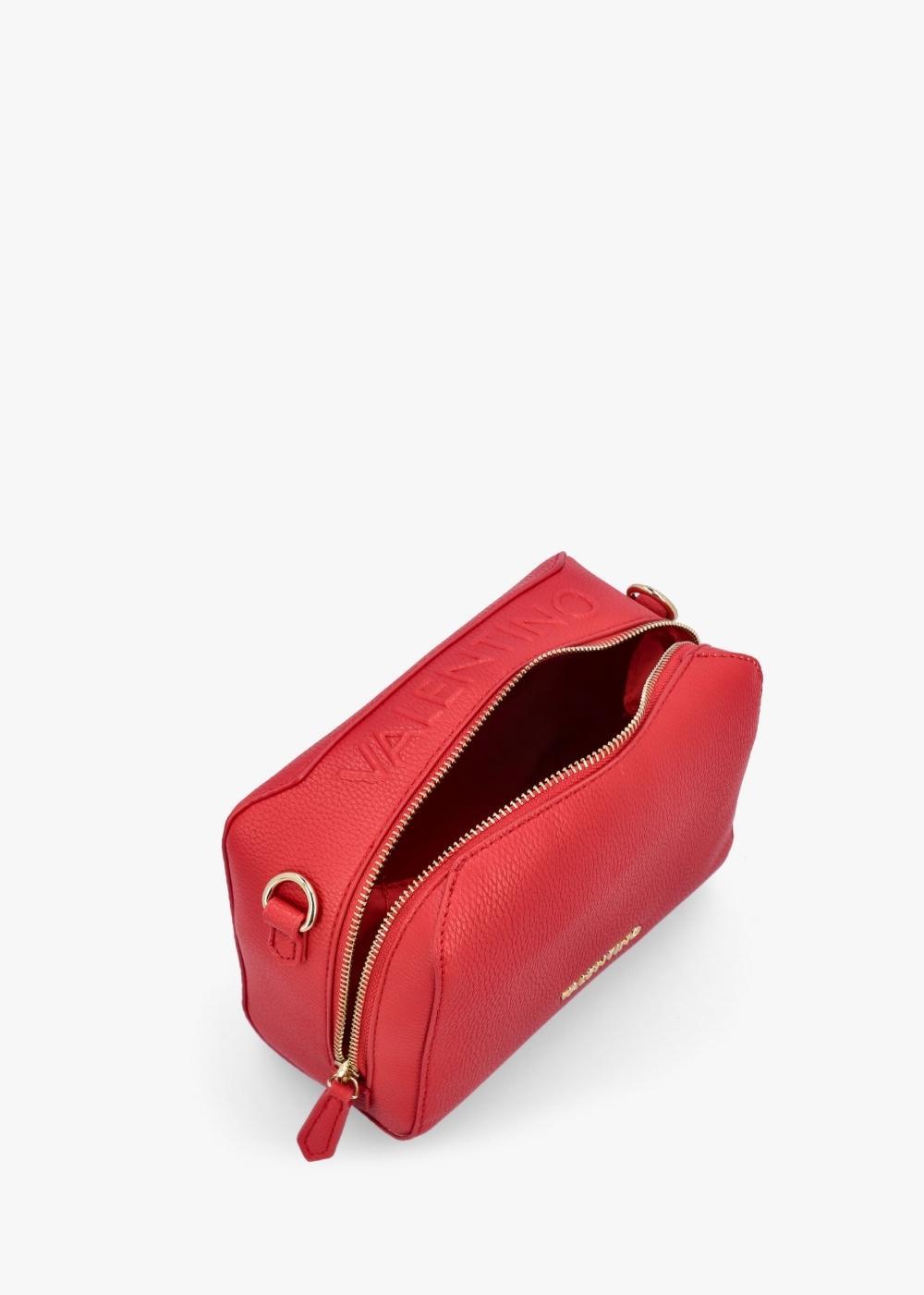 VALENTINO GARAVANI Pattie Haversack Pebbled Rosso Cross-body Bag In Rde Product Image