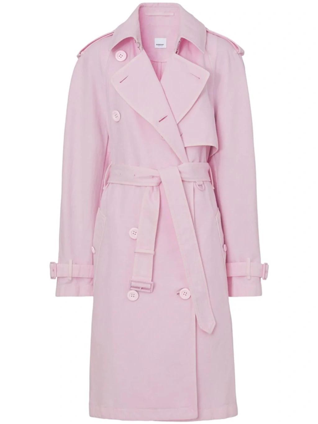 BURBERRY Classic Belted Trench Coat In Rosa Product Image