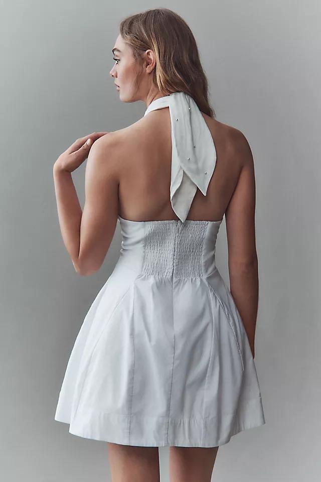 BHLDN Halter Pearl-Embellished Mini Dress Product Image