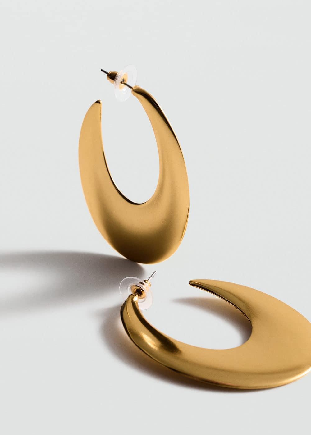 MANGO - Volume hoop earrings - One size - Women Product Image