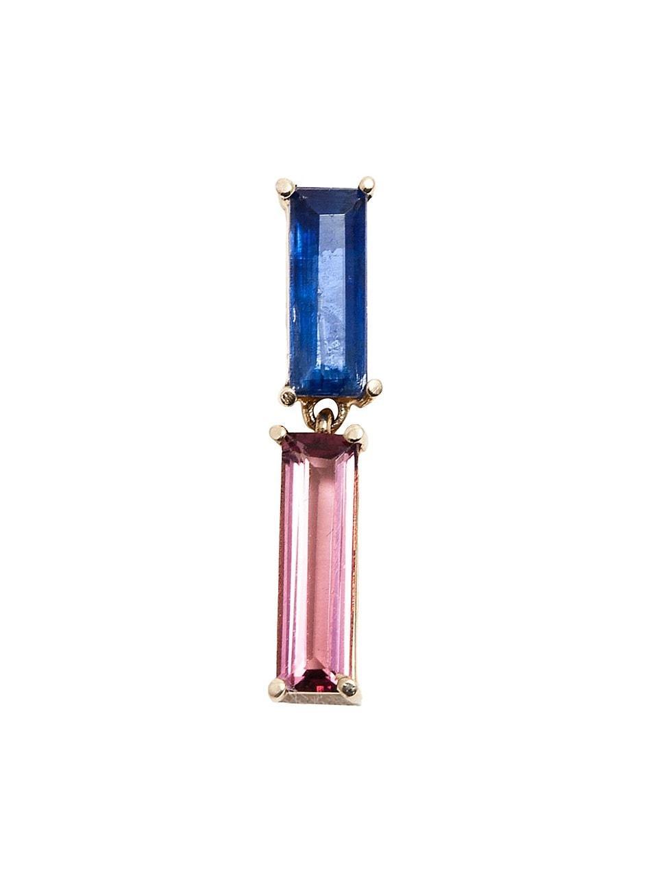 Womens All That Jazz Chandelle 14K Yellow Gold, Kyanite & Pink Tourmaline Drop Earring Product Image