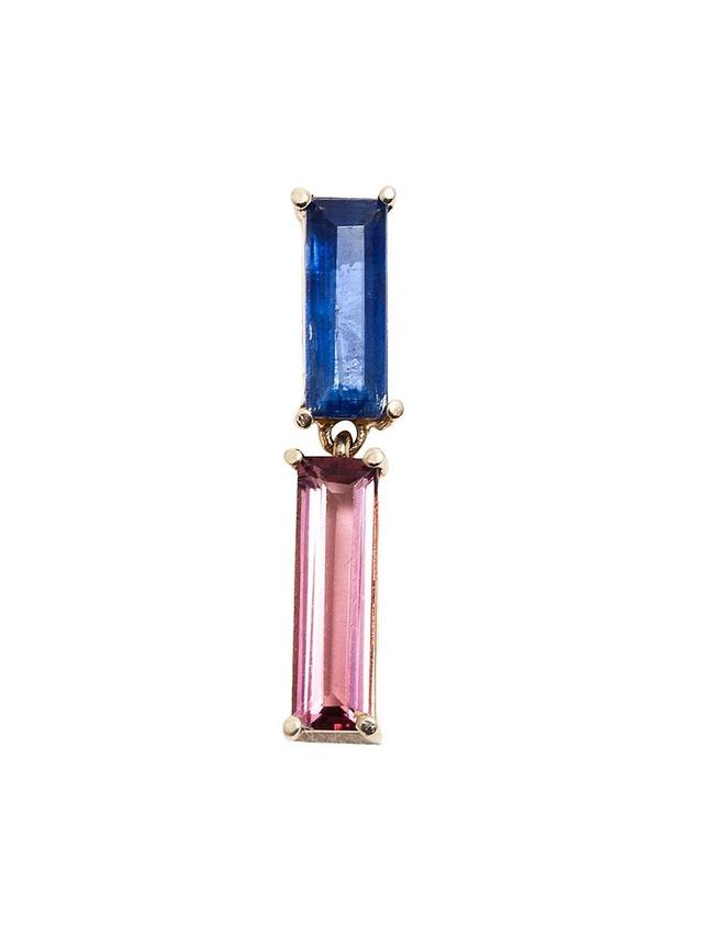 Womens All That Jazz Chandelle 14K Yellow Gold, Kyanite & Pink Tourmaline Drop Earring Product Image