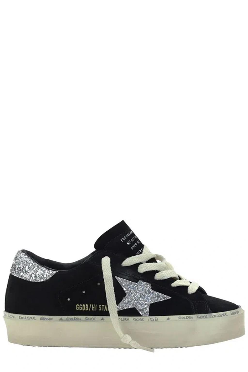 Deluxe Brand Hi Star Glittered Sneakers In Black Product Image