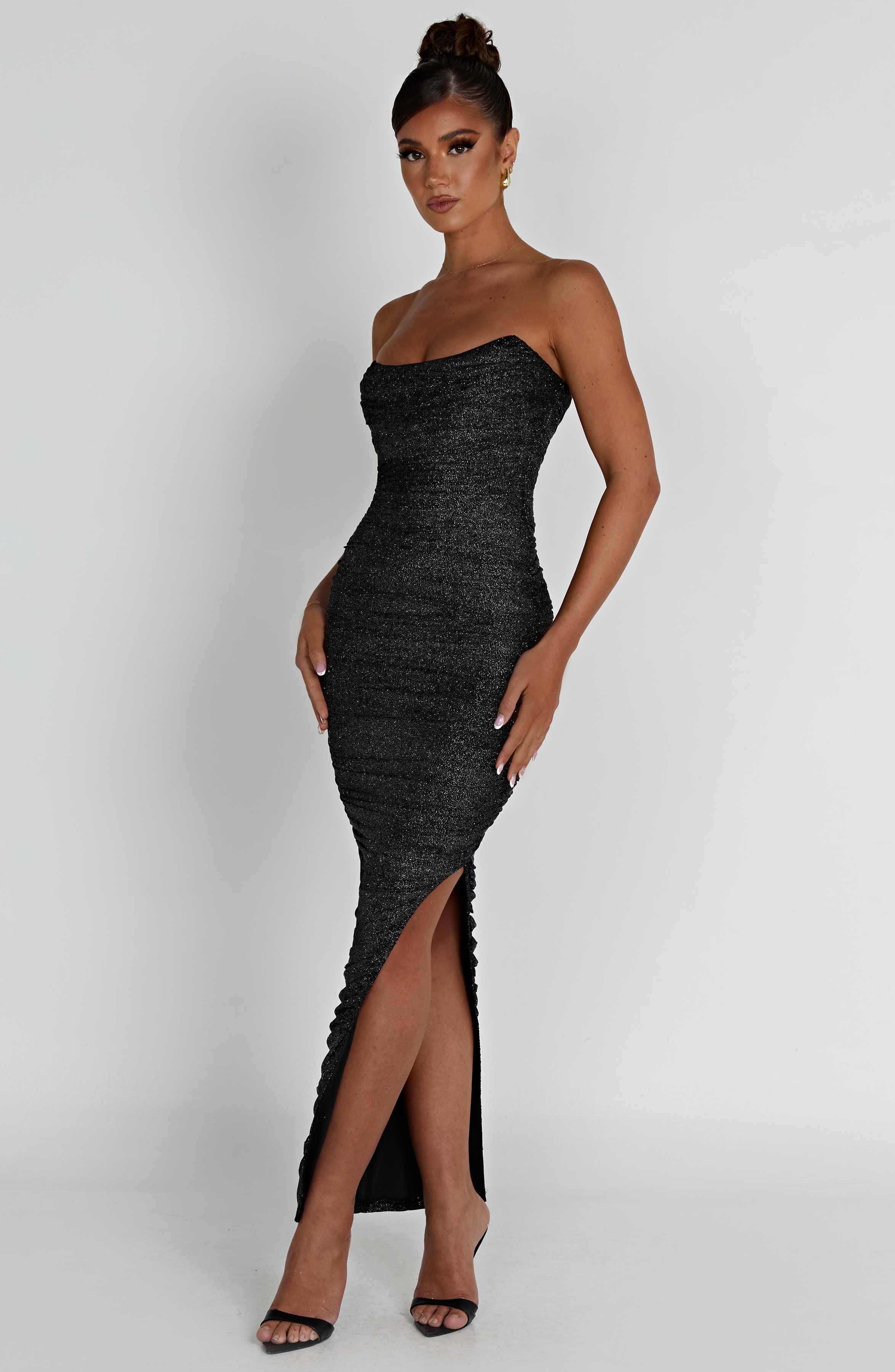 Demi Maxi Dress - Black Sparkle Product Image