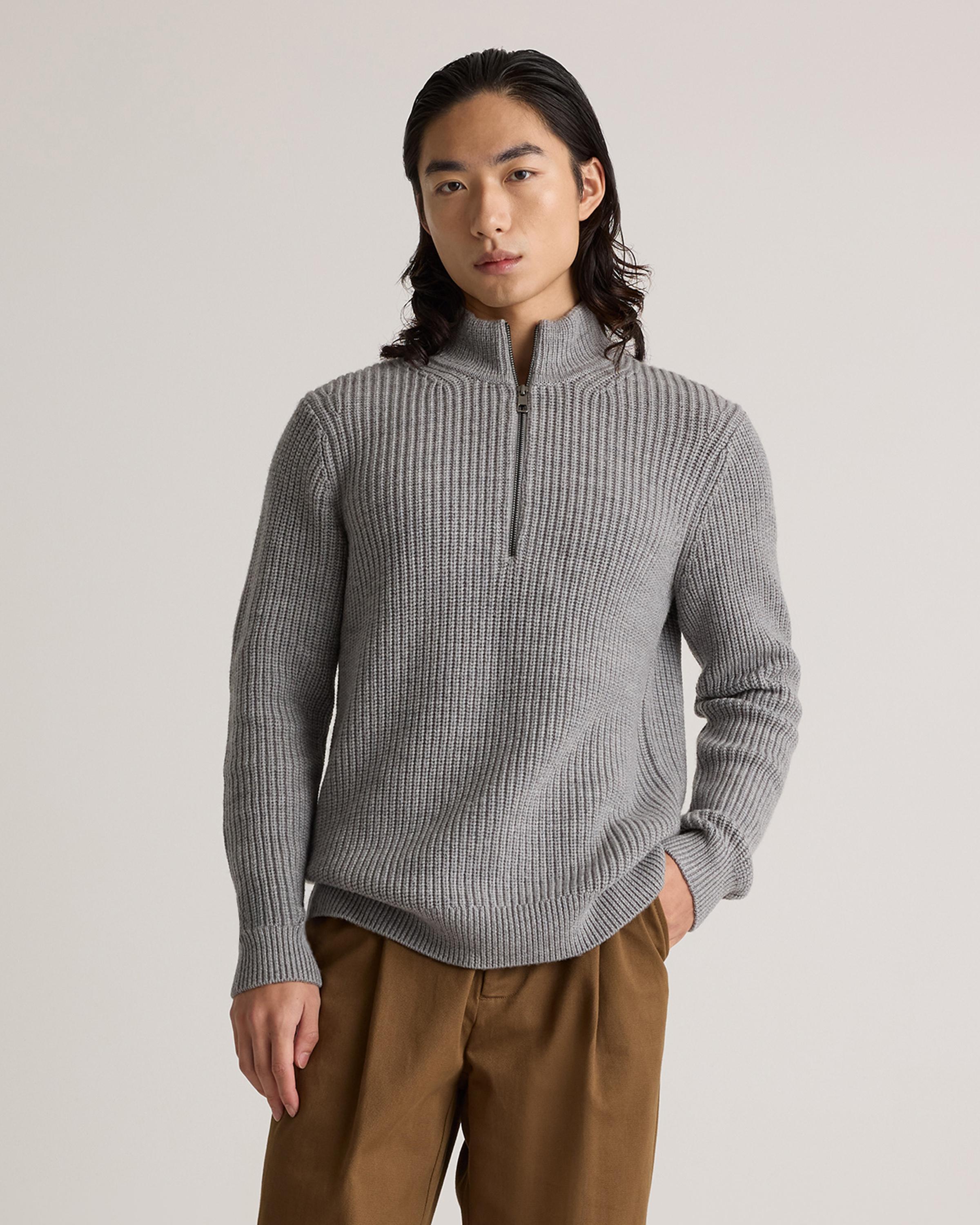 Australian Merino Wool Half Zip Sweater Product Image