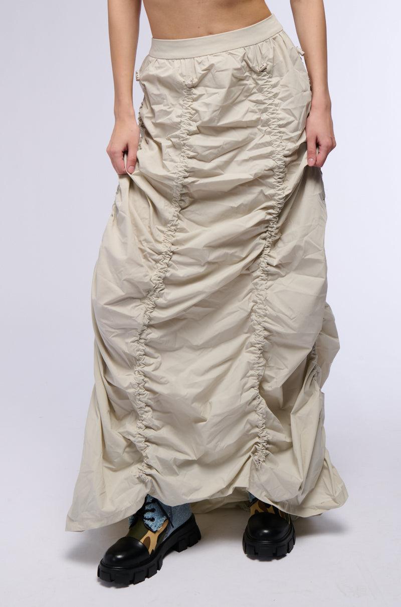 CHLOE CONVERTIBLE DRAWSTRING HIGH LOW SKIRT Product Image