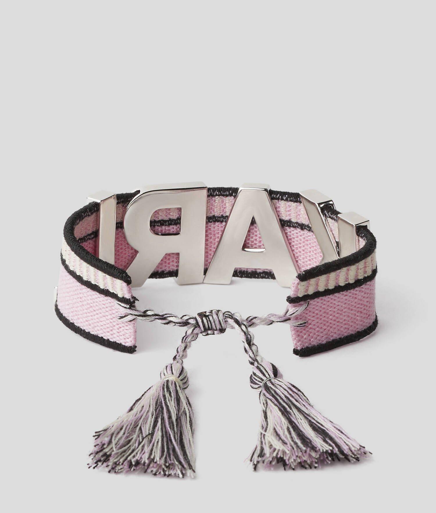 K/LETTERS CHARM WOVEN BRACELET  Product Image