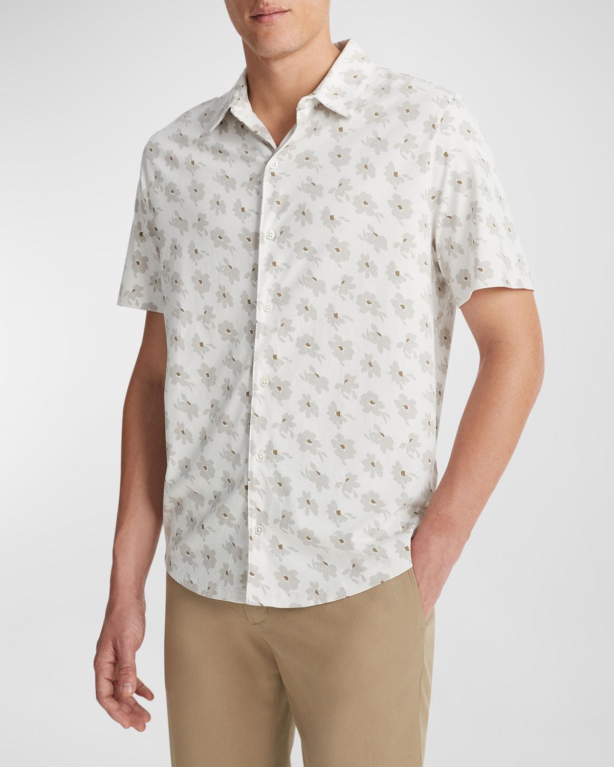 Mens Abstract Daisies Sport Shirt Product Image