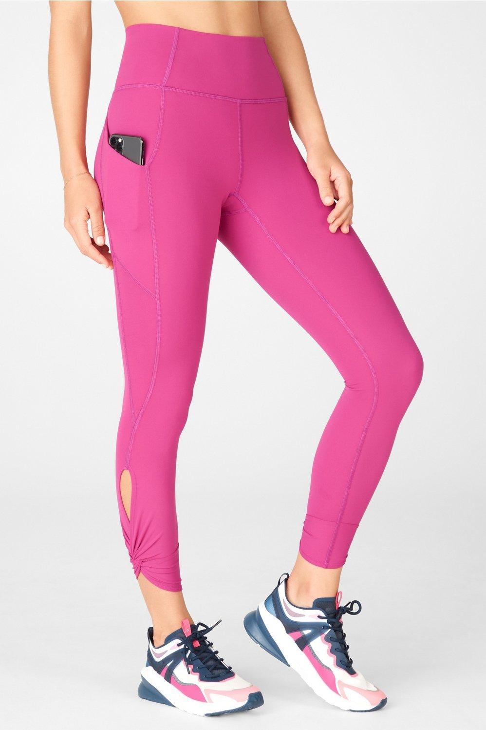 Fabletics Oasis High-Waisted Twist 7/8 Legging Womens pink plus Size 3X Product Image