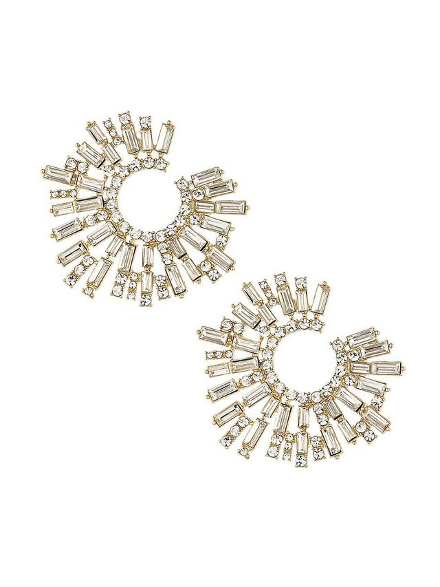 Ettika Crystal Frontal Hoop Earrings Product Image