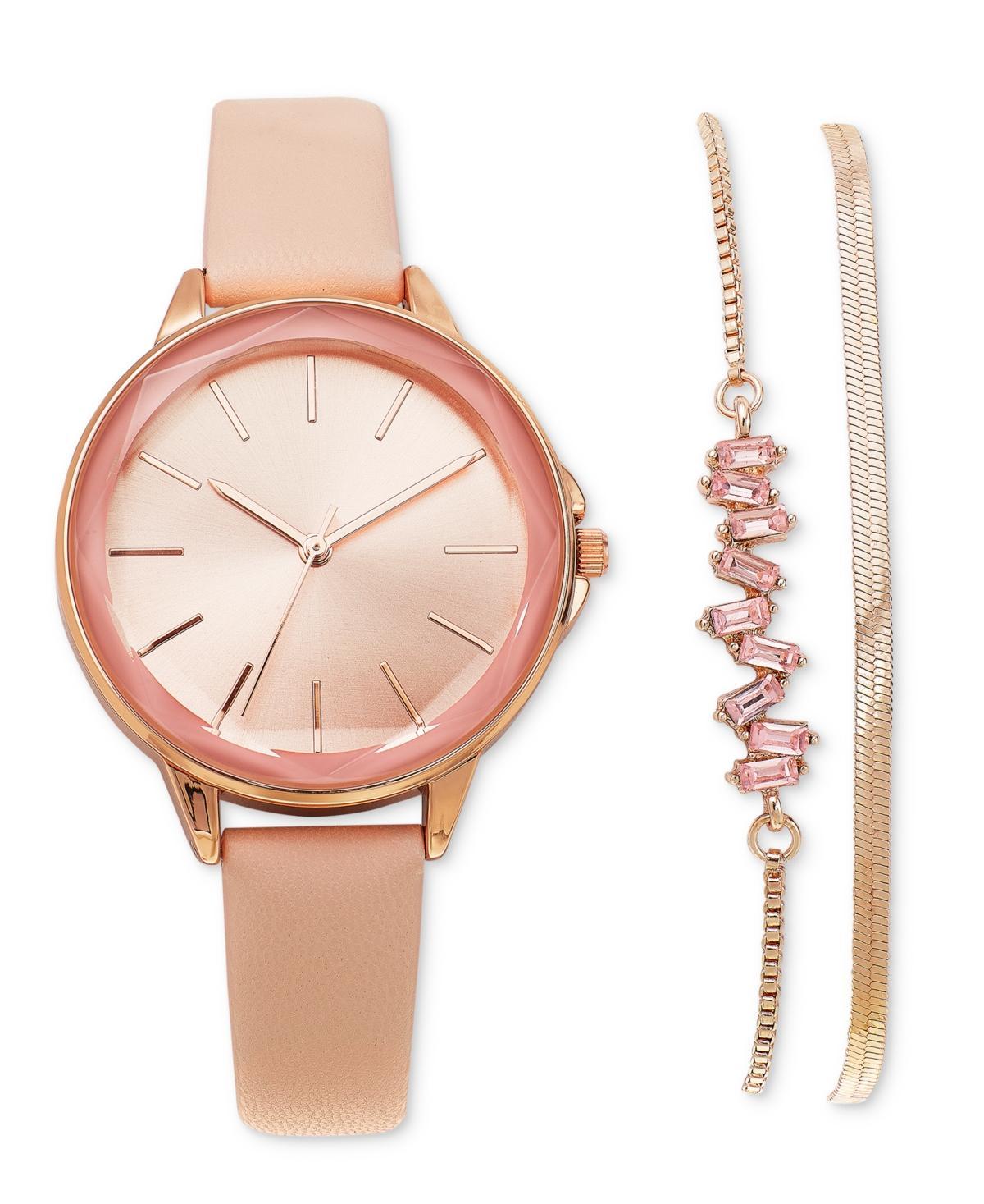 I.n.c. International Concepts Womens Pink Strap Watch 36mm Set, Created for Macys Product Image