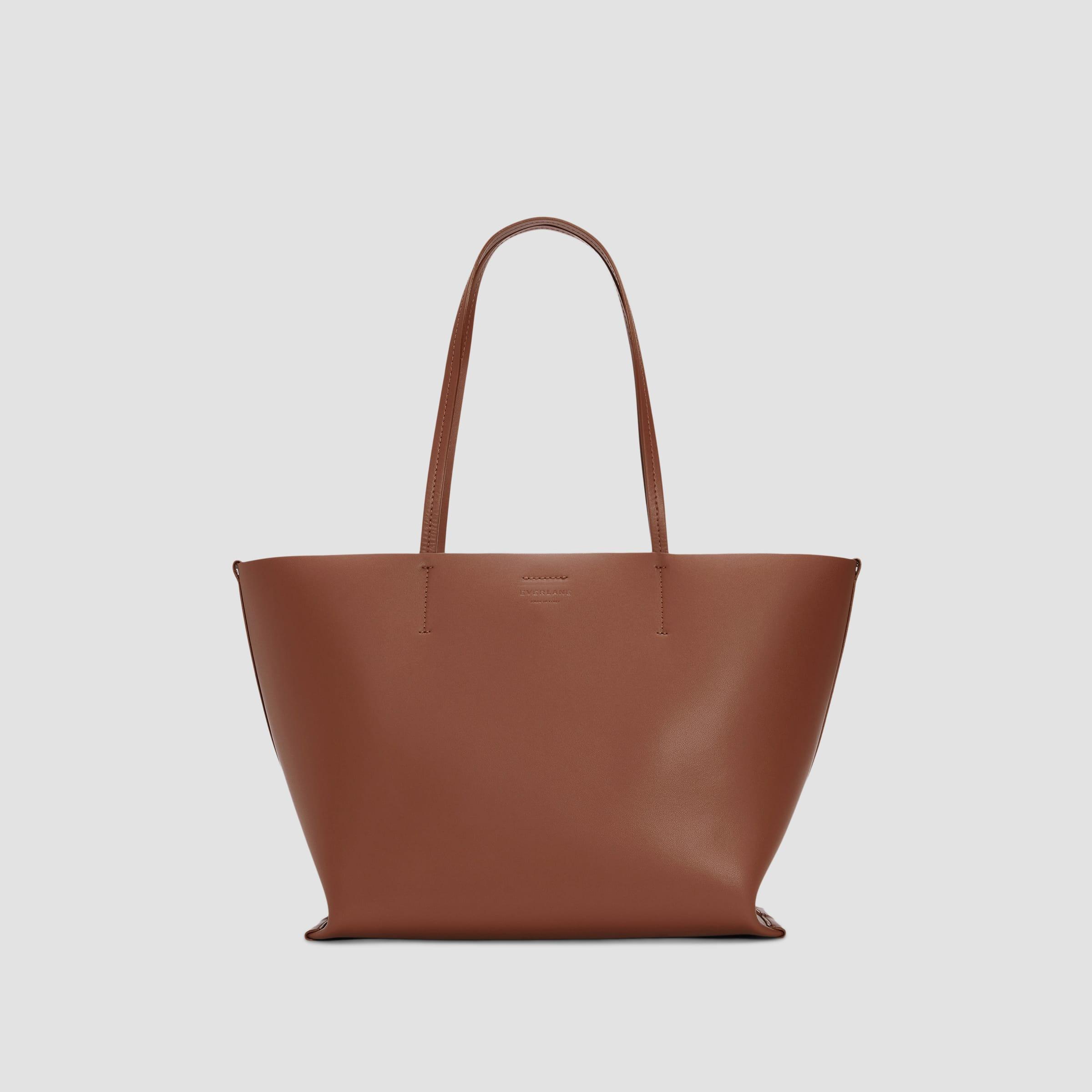 The Luxe Medium Italian Leather Tote Product Image