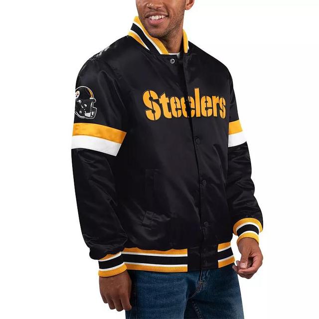 Mens Starter Pittsburgh Steelers Home Game Satin Full-Snap Varsity Jacket Product Image