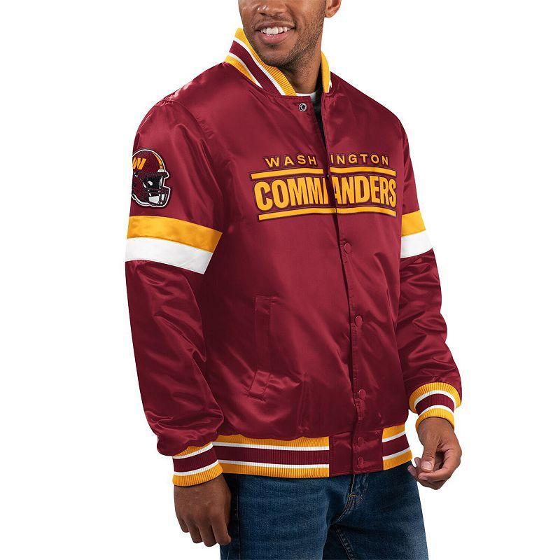 Mens Starter Burgundy Washington Commanders Home Game Satin Full-Snap Varsity Jacket Product Image