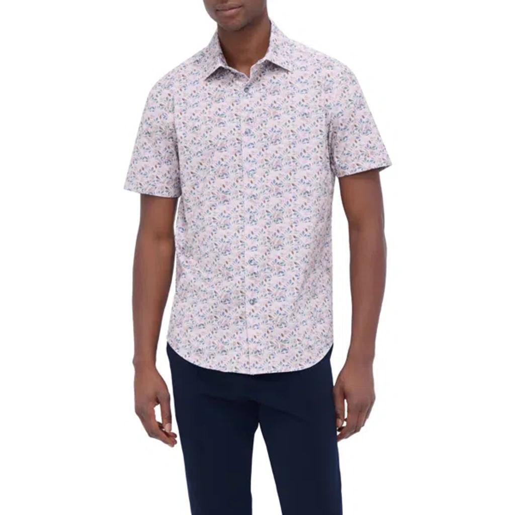 BUGATCHI Men's Ooocotton Miles Sport Shirt In Air Blue Product Image