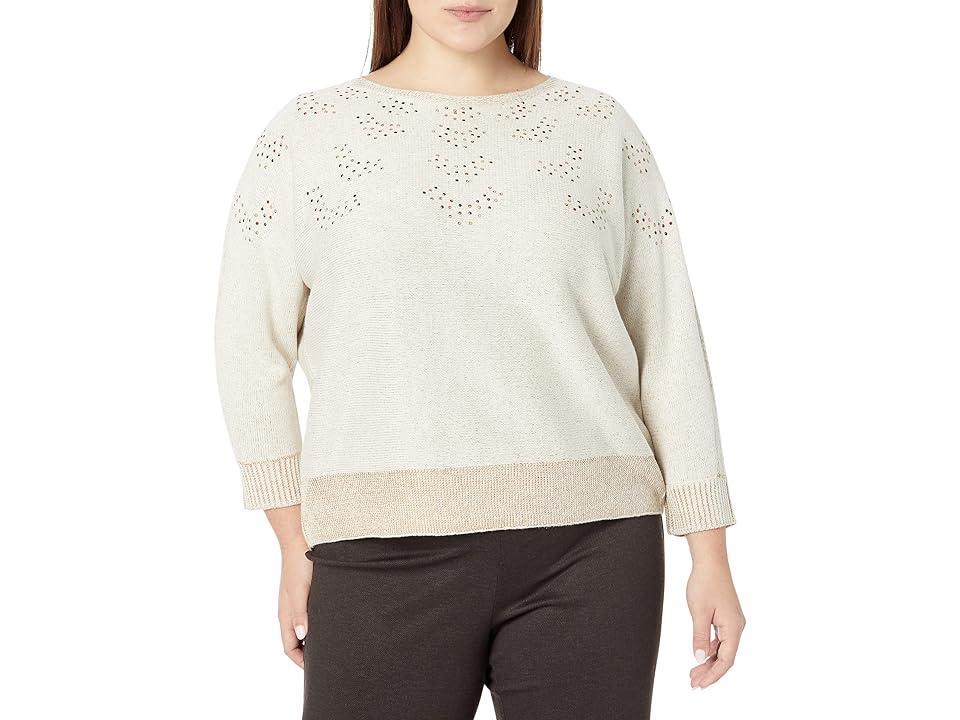 NIC+ZOE Plus Size Constellation Sweater (Canvas) Women's Clothing Product Image