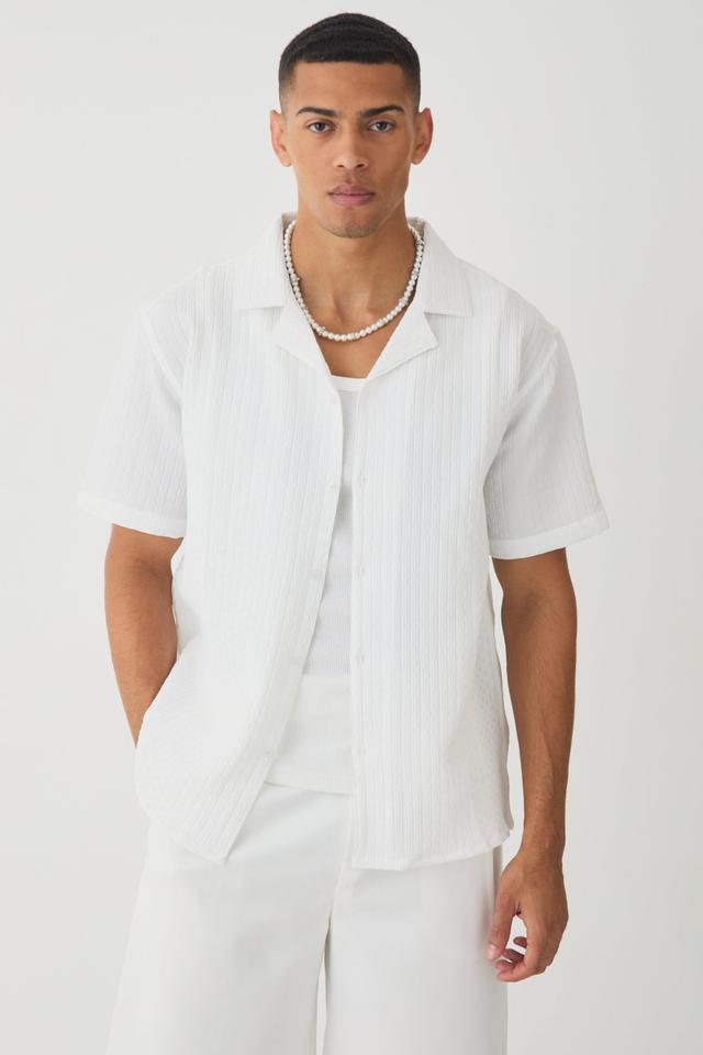 Oversized Revere Shirt | boohooMAN USA Product Image