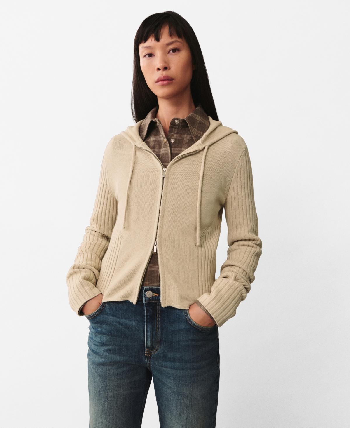 Mango Womens Zip Hooded Cardigan Product Image