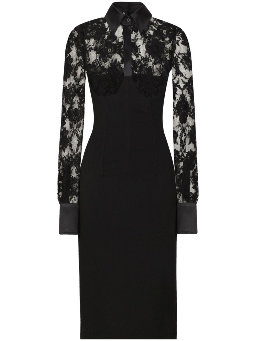 Lace Dress In Black Product Image