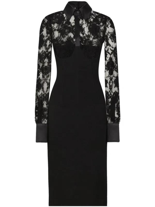 Lace Dress In Black Product Image