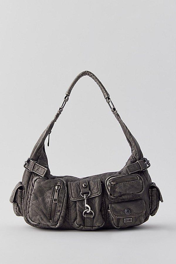 Silence + Noise Emily Washed Faux Leather Shoulder Bag Womens at Urban Outfitters Product Image