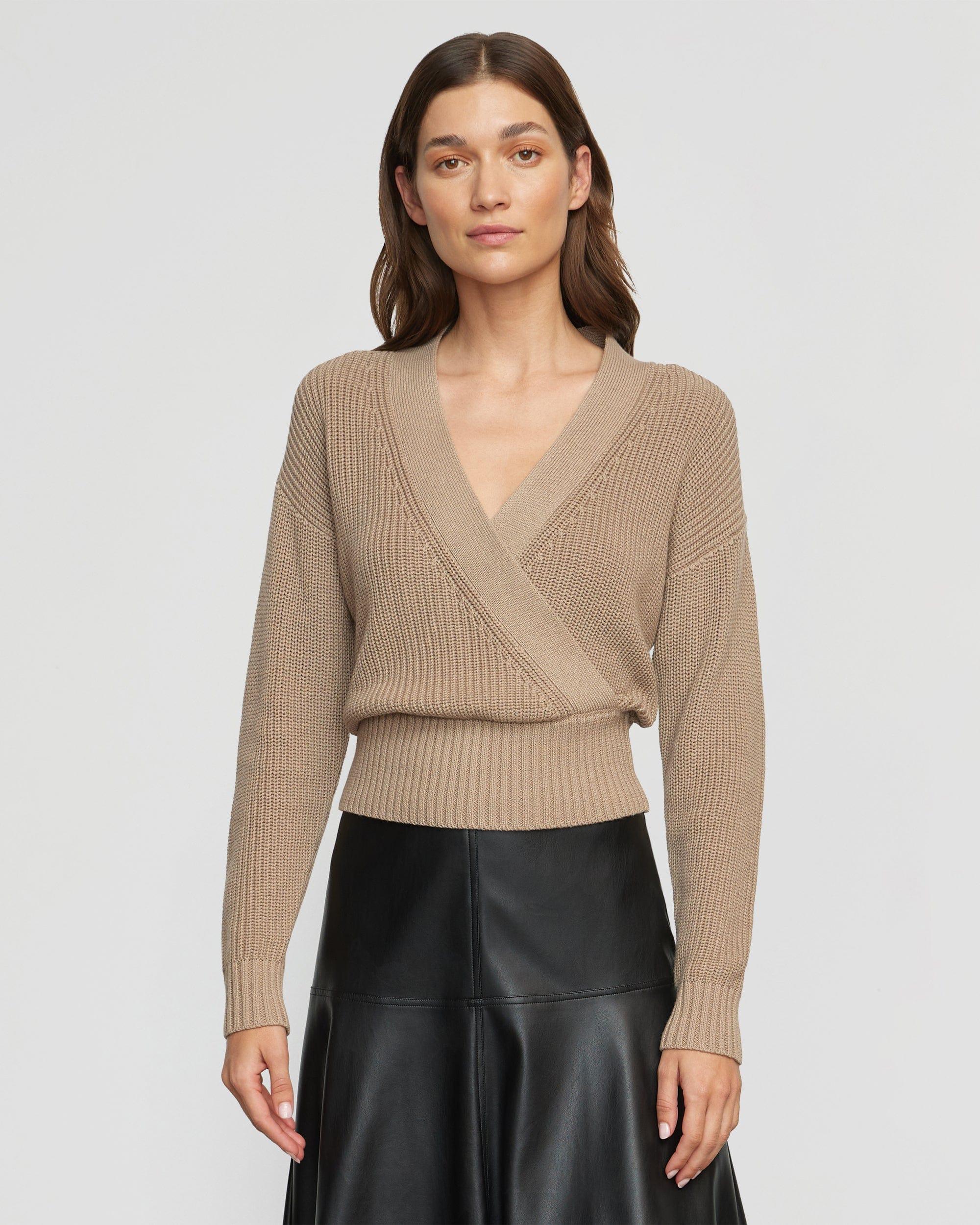 Maren Cropped V-Neck Sweater Product Image