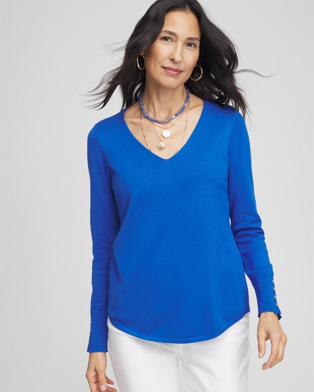 V-Neck Pullover Sweater Product Image