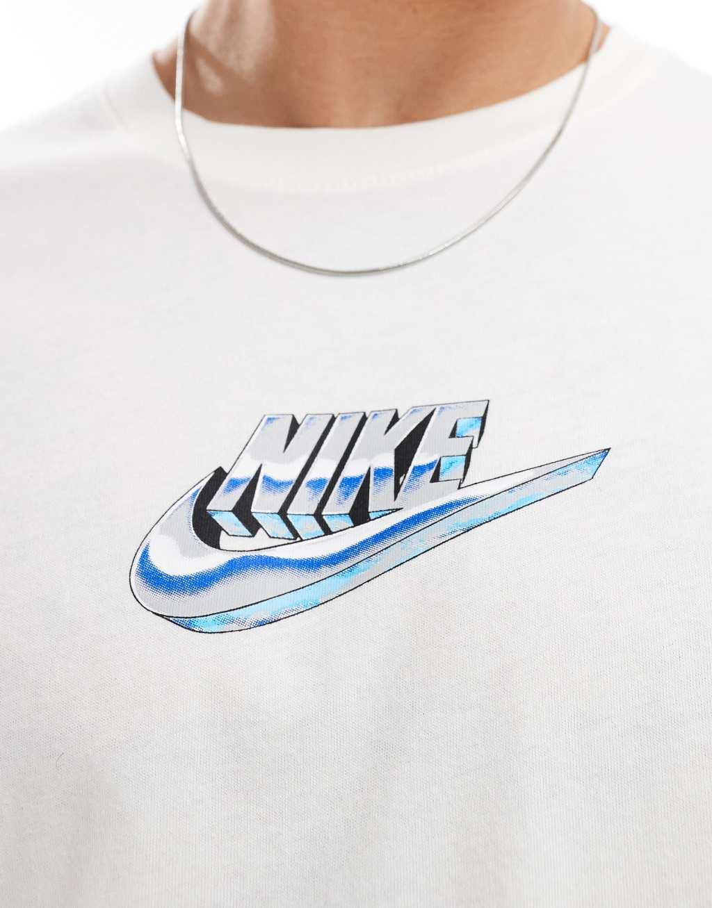 Nike Swoosh logo graphic T-shirt in white Product Image