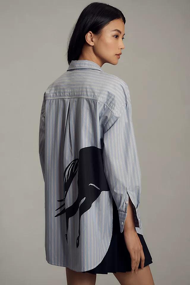 Maeve Horse Silhouette Buttondown Shirt Product Image