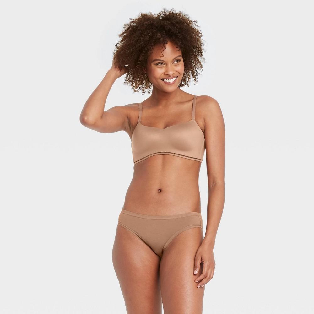 Women's Cotton Blend Bikini Underwear - Auden™ Caramel M Product Image