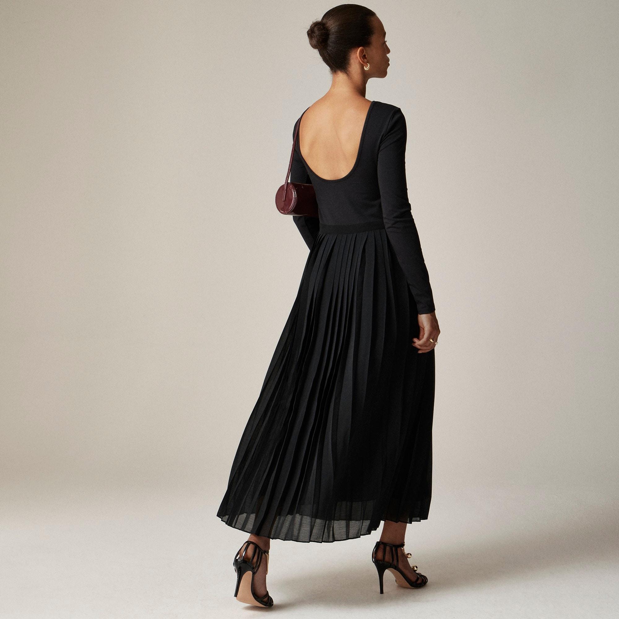 Pleated ballet dress in stretch cotton-blend Product Image