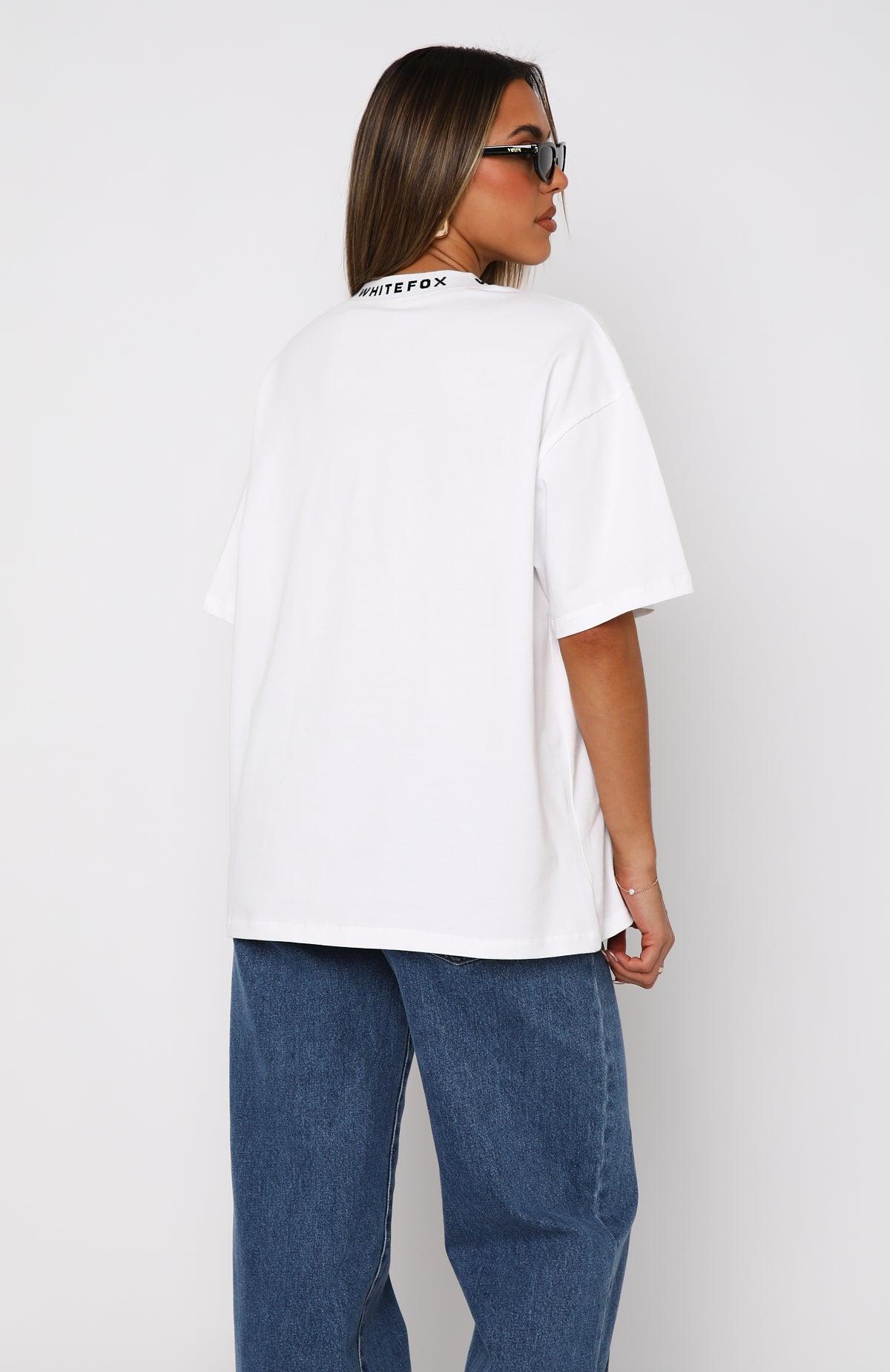 Just Be Free Oversized Tee White Product Image