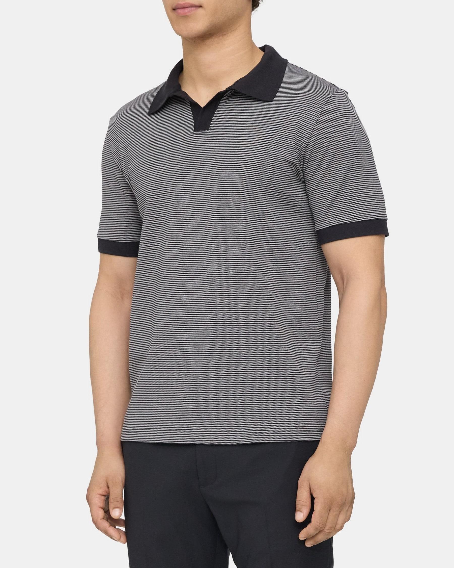 Polo Shirt in Striped Cotton Piqué Product Image