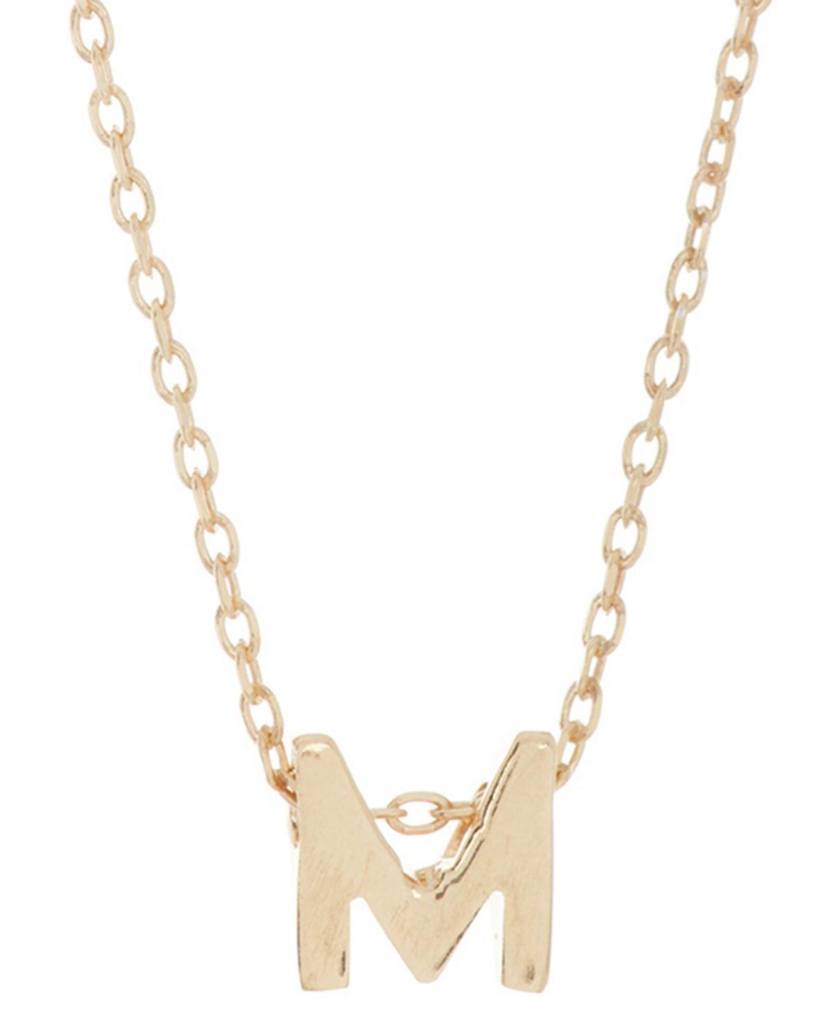 Adornia 14k -Plated Mini Initial Pendant Necklace, 16 + 2 extender - M Product Image