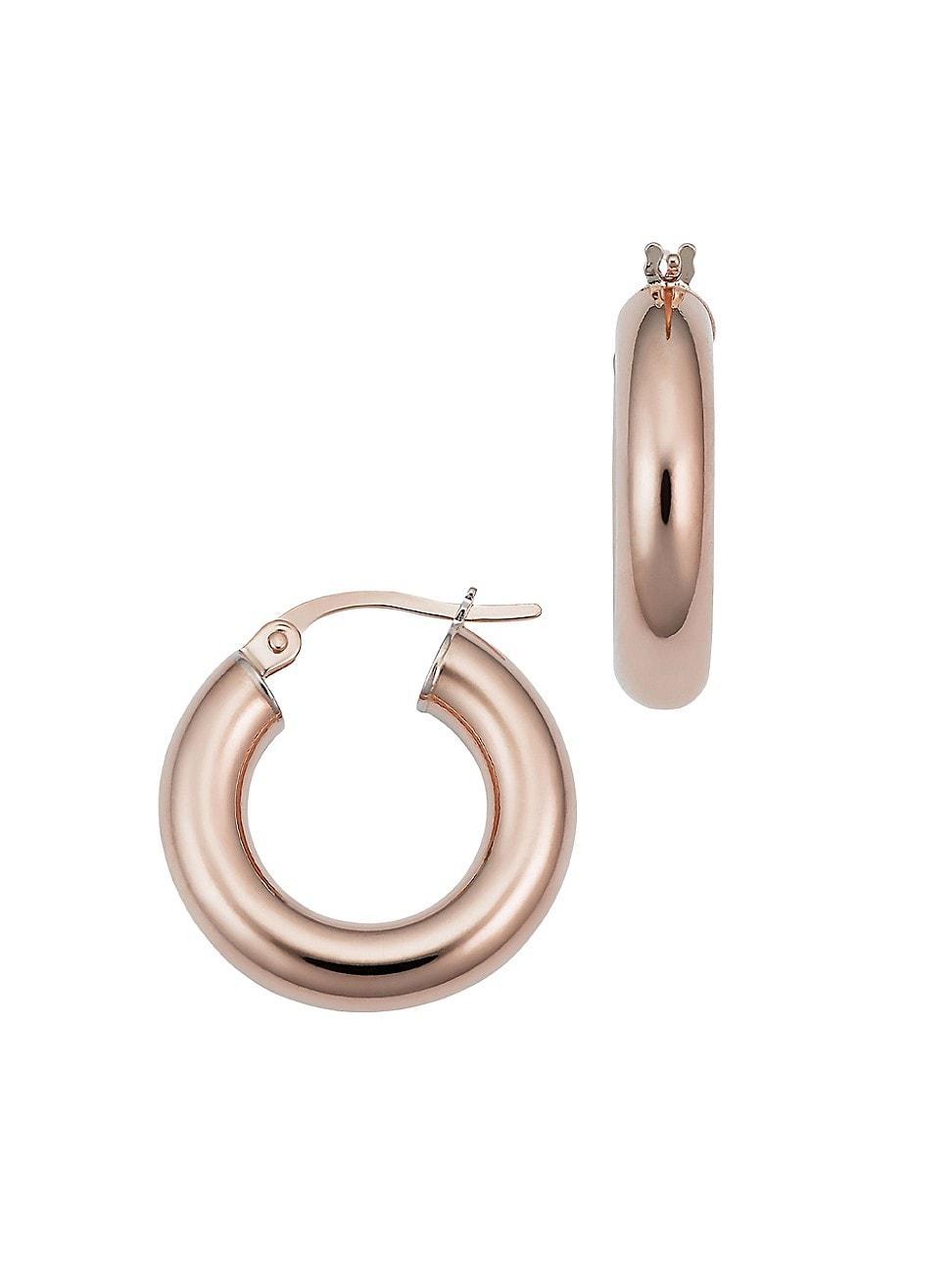 Womens 14K Rose Solid Gold Everything Bold Hoops Product Image