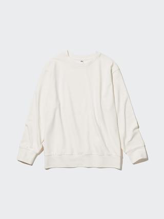 Womens Soft Knitted Fleece Crew Neck Long-Sleeve T-Shirt Off White XS UNIQLO US Product Image