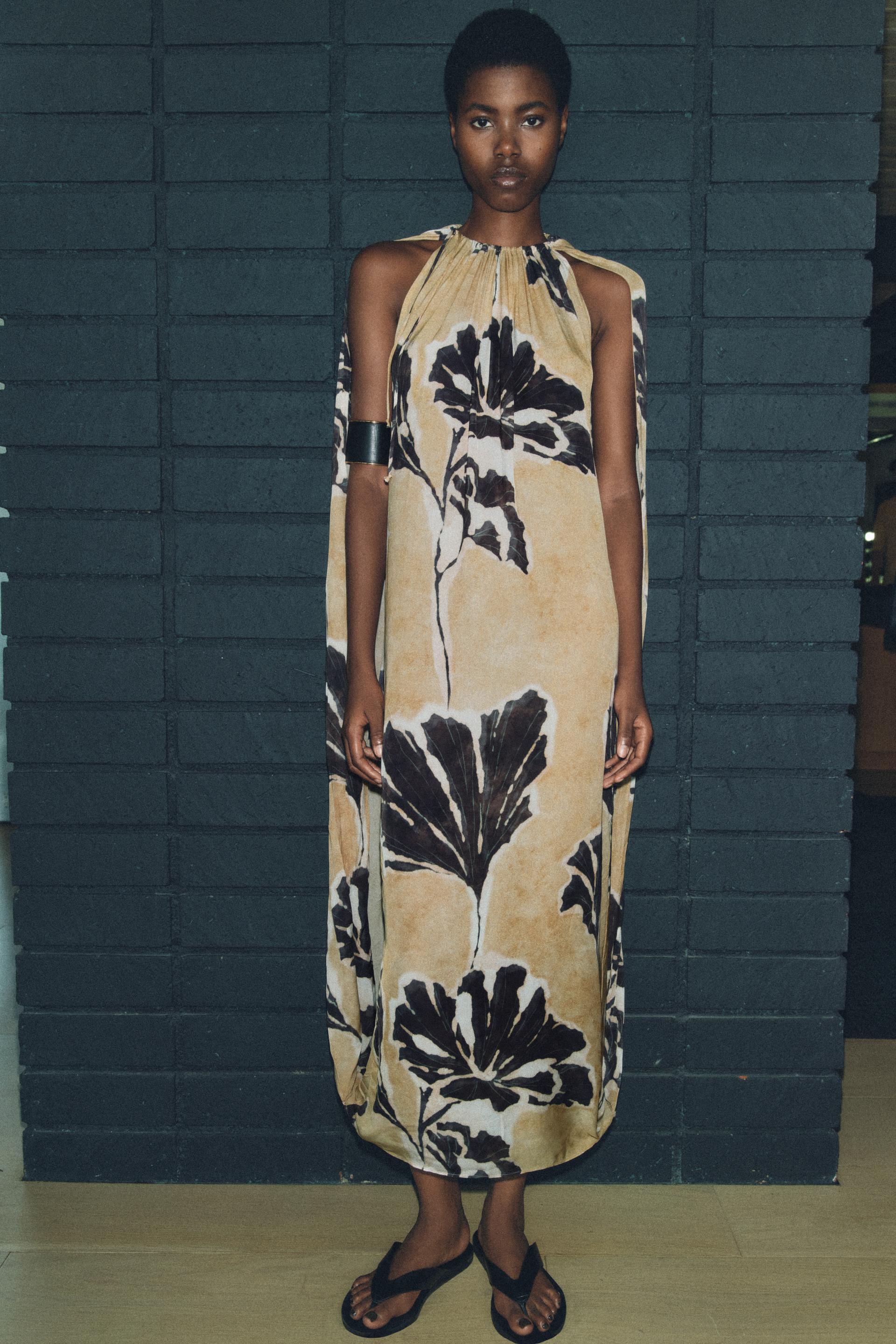 PRINTED CAPE DRESS ZW COLLECTION Product Image