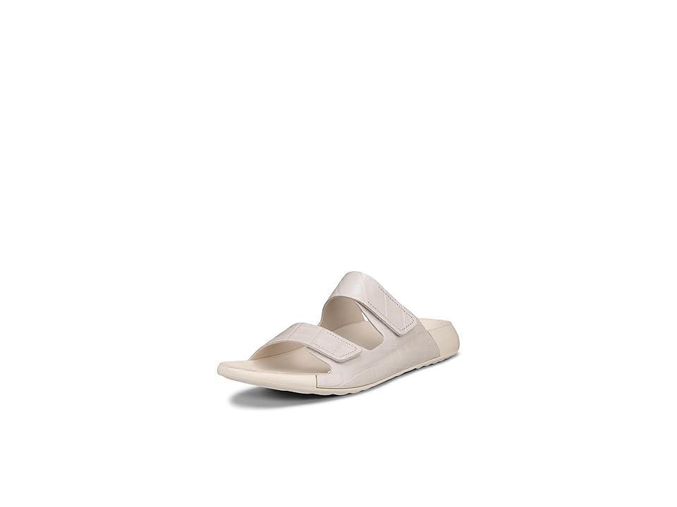 ECCO Cozmo Two Band Luxery Slide (Limestone/Limestone) Women's Sandals Product Image