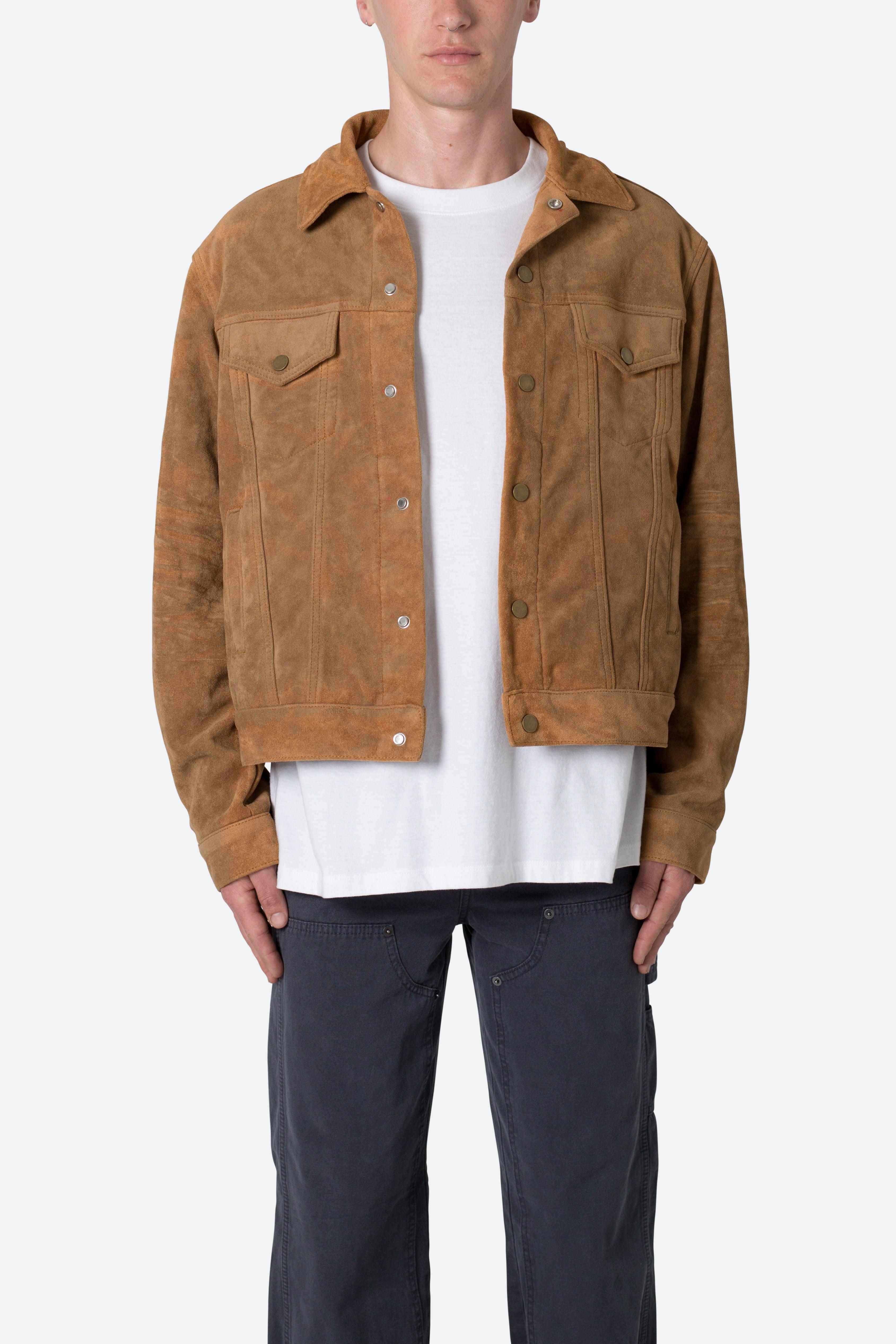 Suede Trucker Jacket - Brown Product Image