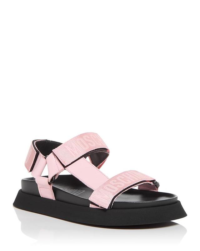 Moschino Womens Logo Tape Slide Sandals Product Image