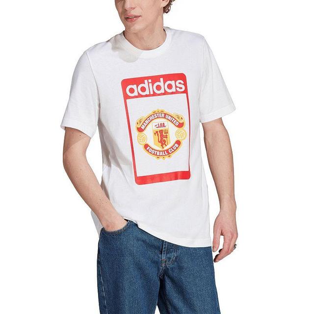 Mens adidas Originals White Manchester United Club T-Shirt Product Image