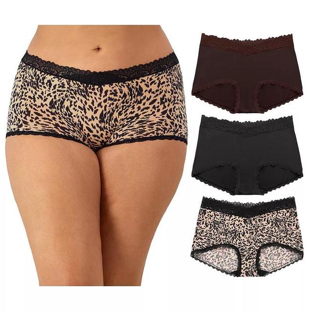 Womens Maidenform 3-Pack Everyday Luxe Boyshorts DM3TBS Product Image