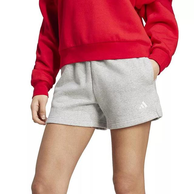 Womens adidas Essentials Fleece Sportswear Shorts Medium Gray Grey Product Image