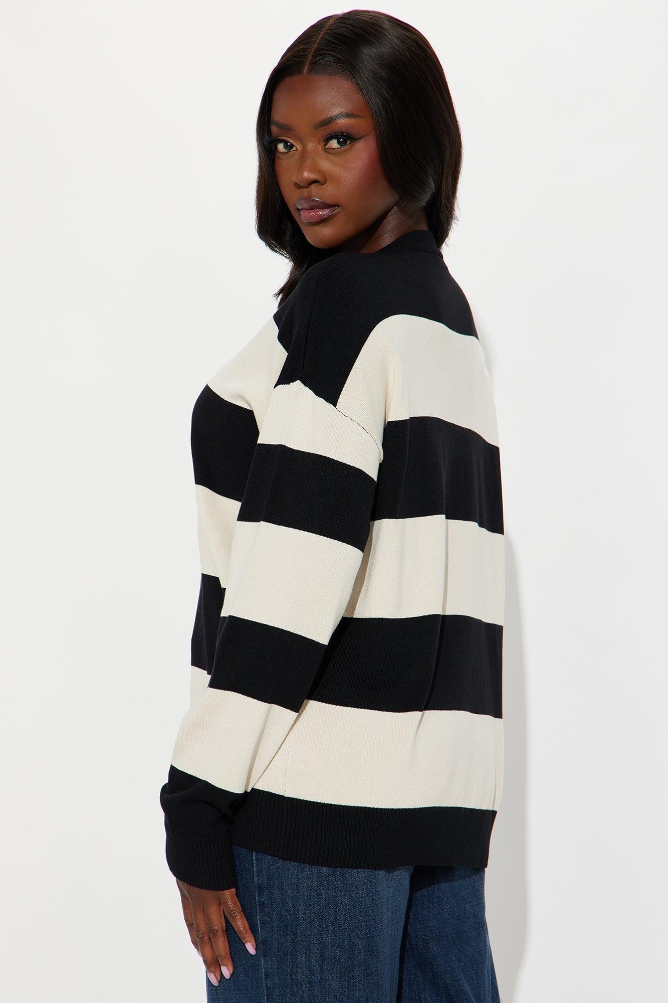 Lozzy Striped Sweater - Black/combo Product Image