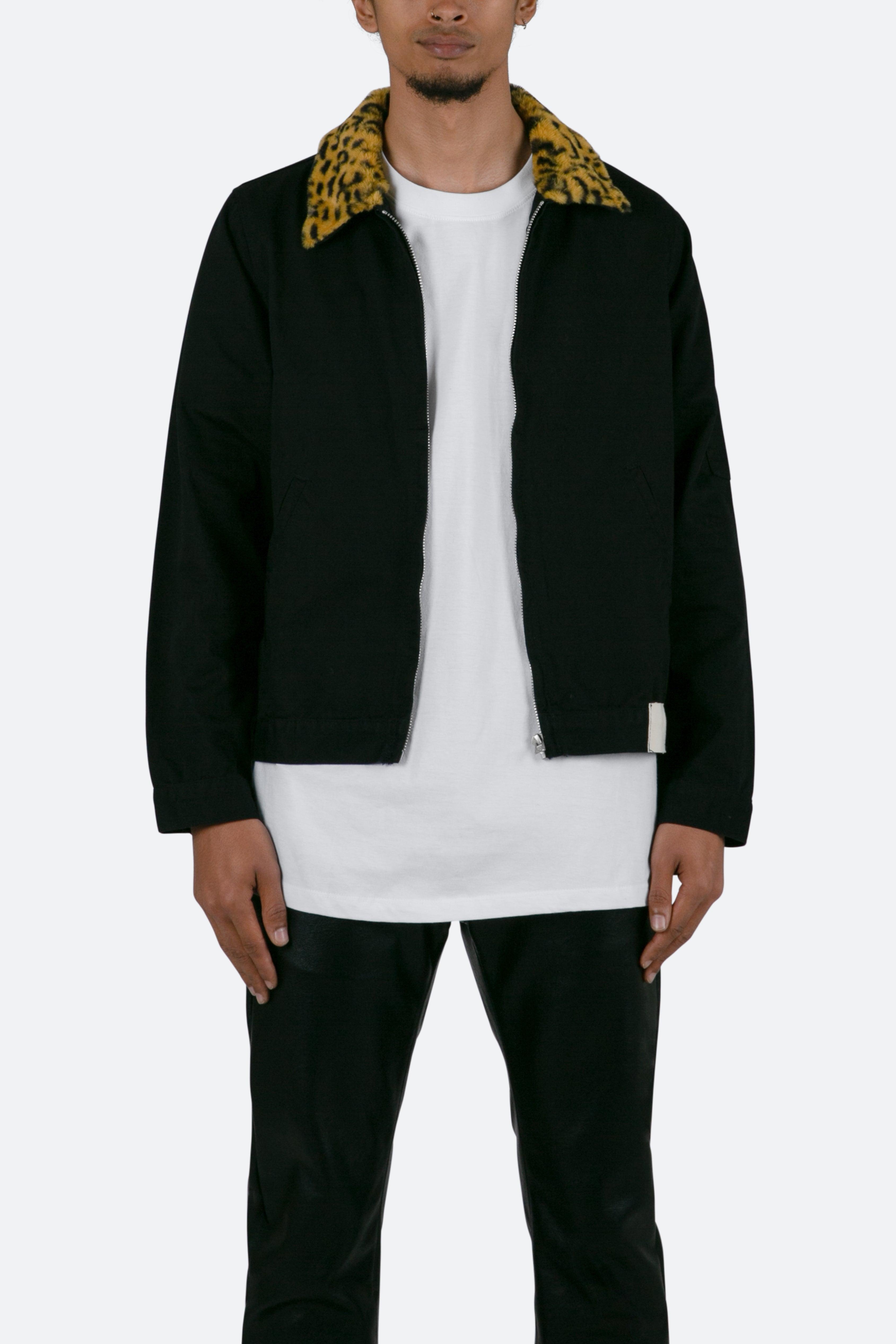 Leopard Work Jacket - Black Product Image