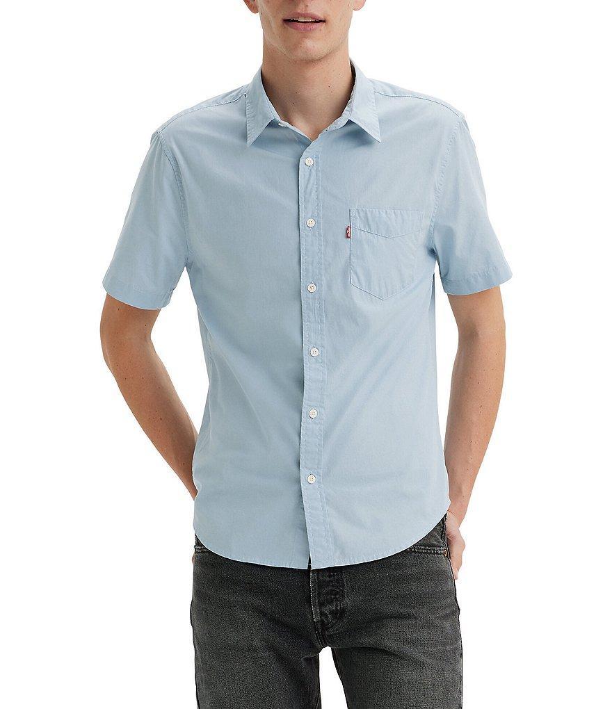 Levi's® Classic-Fit Short Sleeve Point Collar Pocketed Woven Shirt Product Image