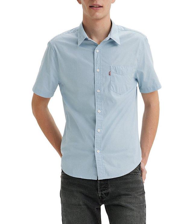 Levi's® Classic-Fit Short Sleeve Point Collar Pocketed Woven Shirt Product Image