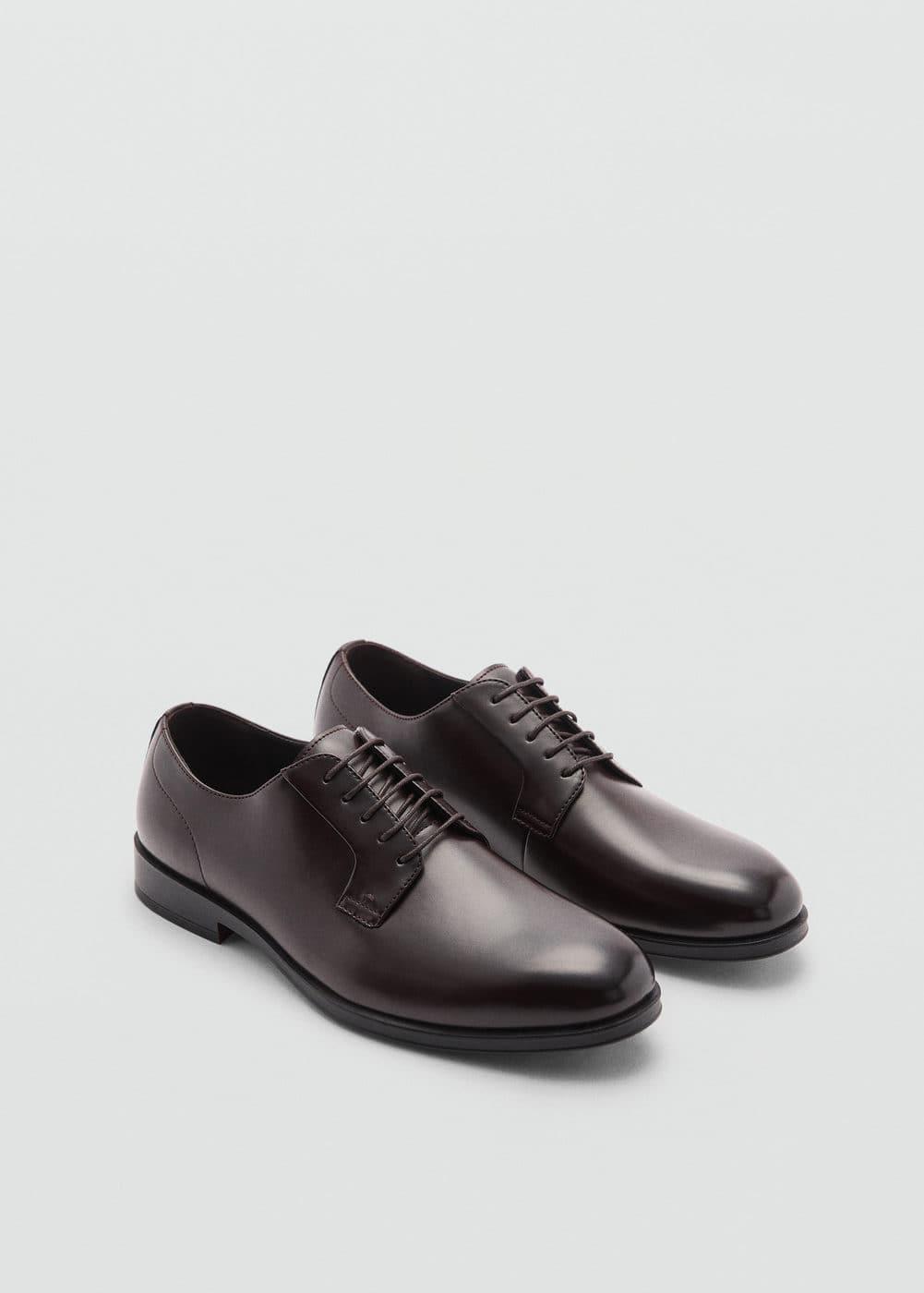 MANGO MAN - Leather suit shoes brownMen Product Image