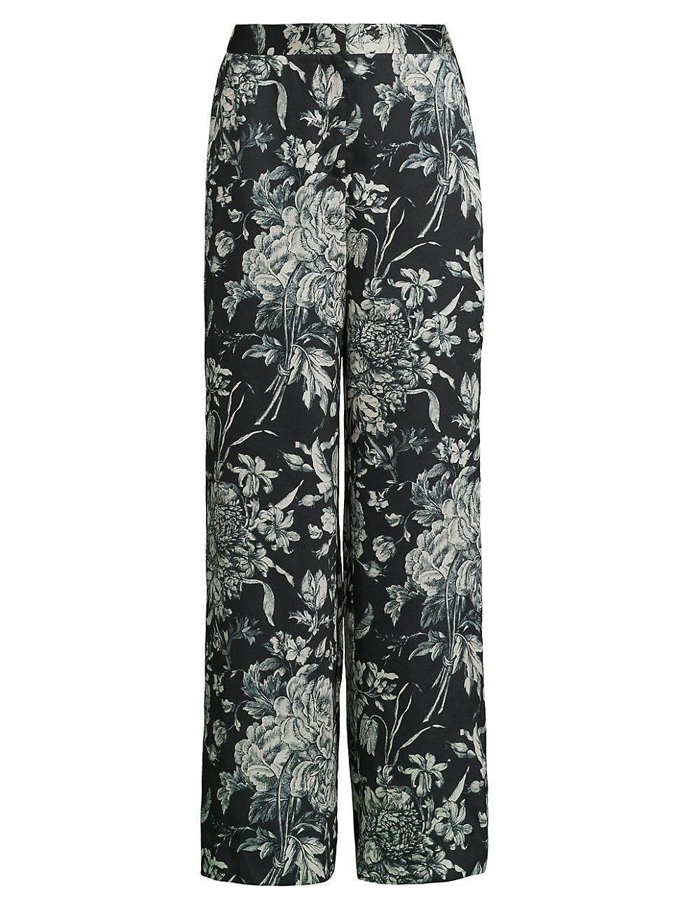 Womens Clea Floral Wide-Leg Pants Product Image