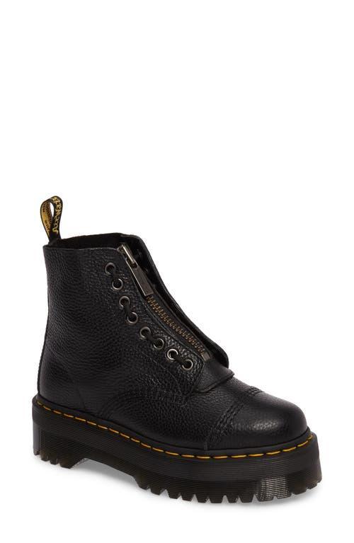 Dr Martens Sinclair flatform zip tumbled leather boots Product Image